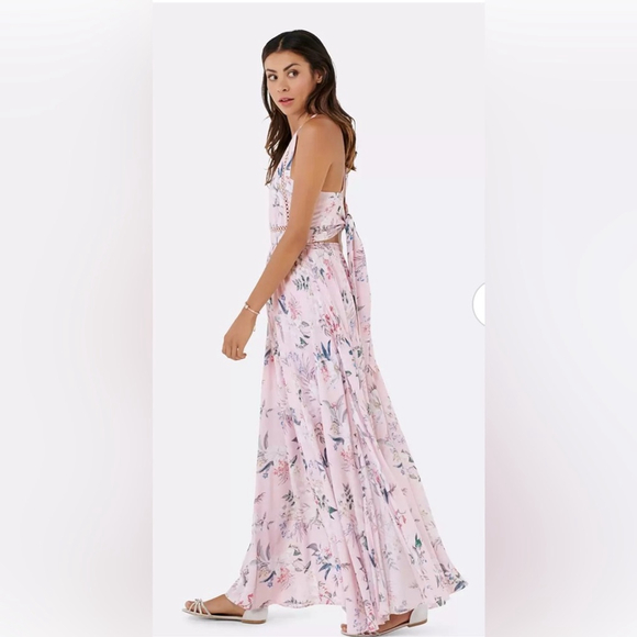 Ever New Light Pink Floral Backless Dress - Picture 3 of 10